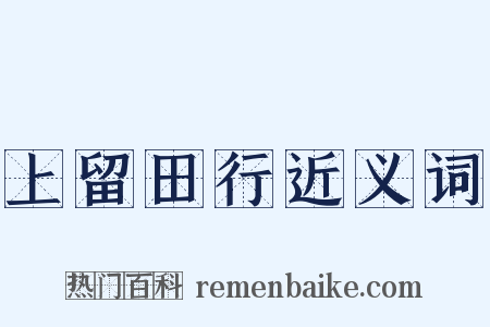 上留田行近义词是什么意思的图片